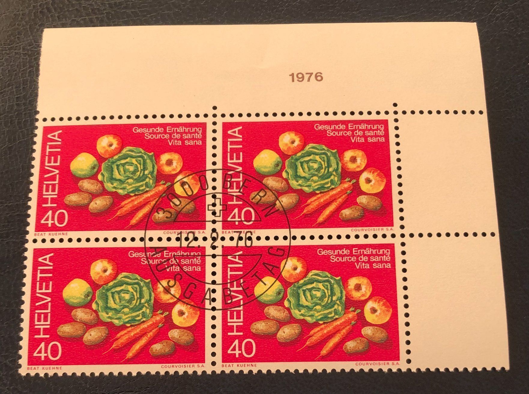 Alle Briefmarken: 4 er Block Nr.573 mit Vollstempel Bern – Gebraucht aus Aarau von Billa007