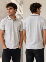 Graues Poloshirt