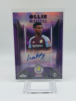 Ollie Watkins Auto /50 Topps Deco 25-26 Aston Villa Numbered