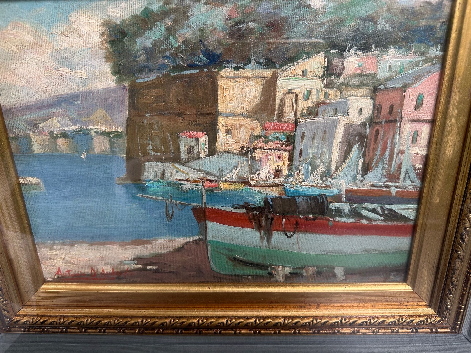 Dipinti: Tableau ancien penture à huile signé Antonio D Ambrosio – Usato da Lausanne venduto da artnouveau04 1