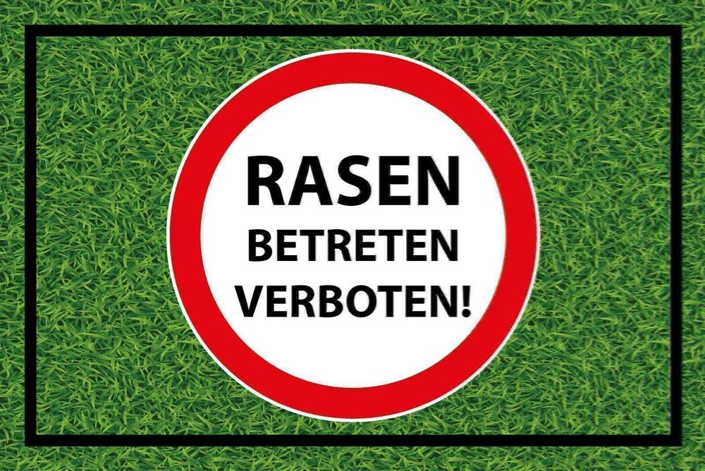 BlechschildRASEN BETRETEN VERBOTENgrün Kaufen auf Ricardo