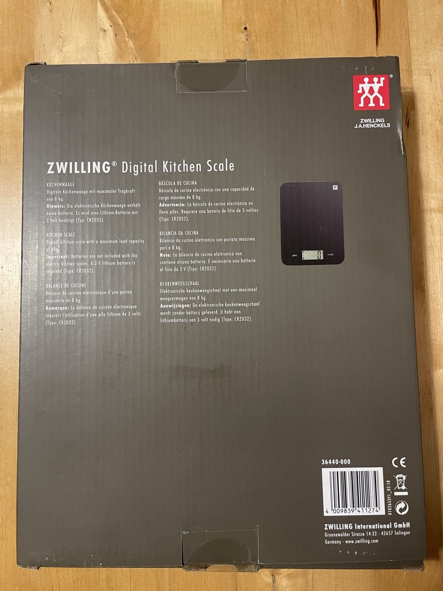 Zwilling Bilance da cucina: Zwilling Küchenwaage Digital - Neu & Originalverpackt – Nuovo e nell'imballaggio originale da St.Gallen venduto da Thh7 1