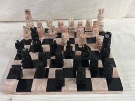 Edles Schachspiel aus Marmor, dekorativ und vollständig!