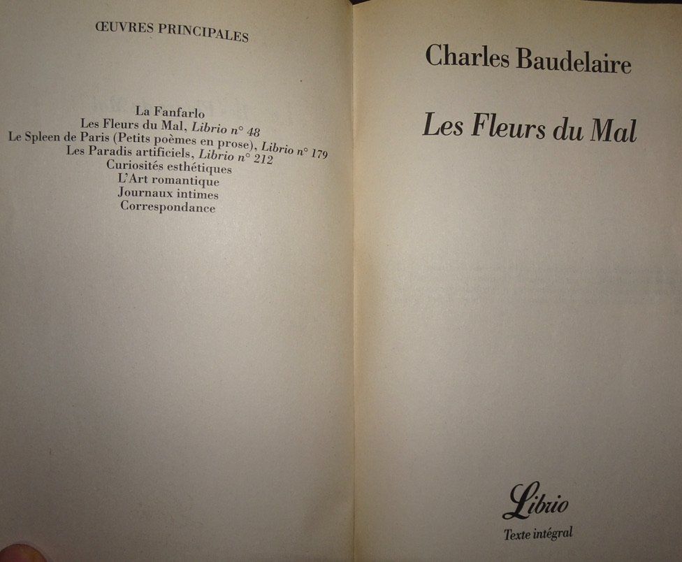 Bücher: Livre Les Fleurs du Mal Charles Baudelaire – Gebraucht aus Châtelaine von fil_7lqg 2