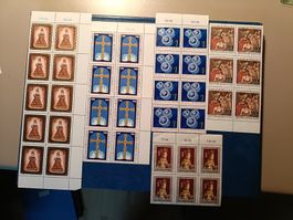 Briefmarken Blöcke Österreich, verschiedene Jahrgänge Top