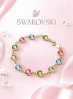 Swarovski Armband Vintage, 18k vergoldet original Gr S