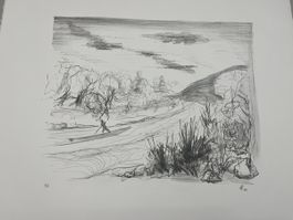 aus Grafiksammlung Lithografie / unterwegs auf dem Fluss
