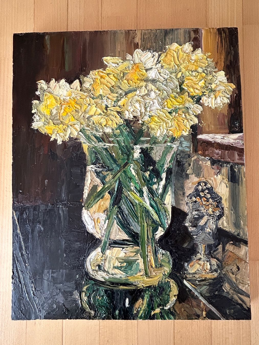 Tableaux: Original Artwork - Jacqueline Coates - Daffodils and Buddha – D'occasion à Rheinfelden par lit_b27n 7