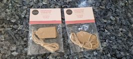 Anhänger braun mit Schnur 2x10 Stk. neu