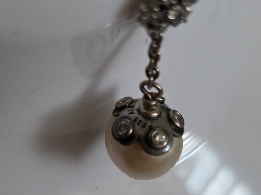 Pandora Orecchini pendenti & Orecchini a lobo: Pandora Ohrstecker 925 mit Ohrhänger – Usato da Wittenbach venduto da rose_rosi 1