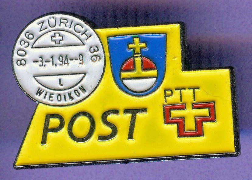 Placchette & Badge: PTT  Post  8036 WIEDIKON – Usato da Winterthur venduto da Sammleroase