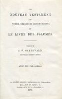Bible : J.F. Ostervald  1876