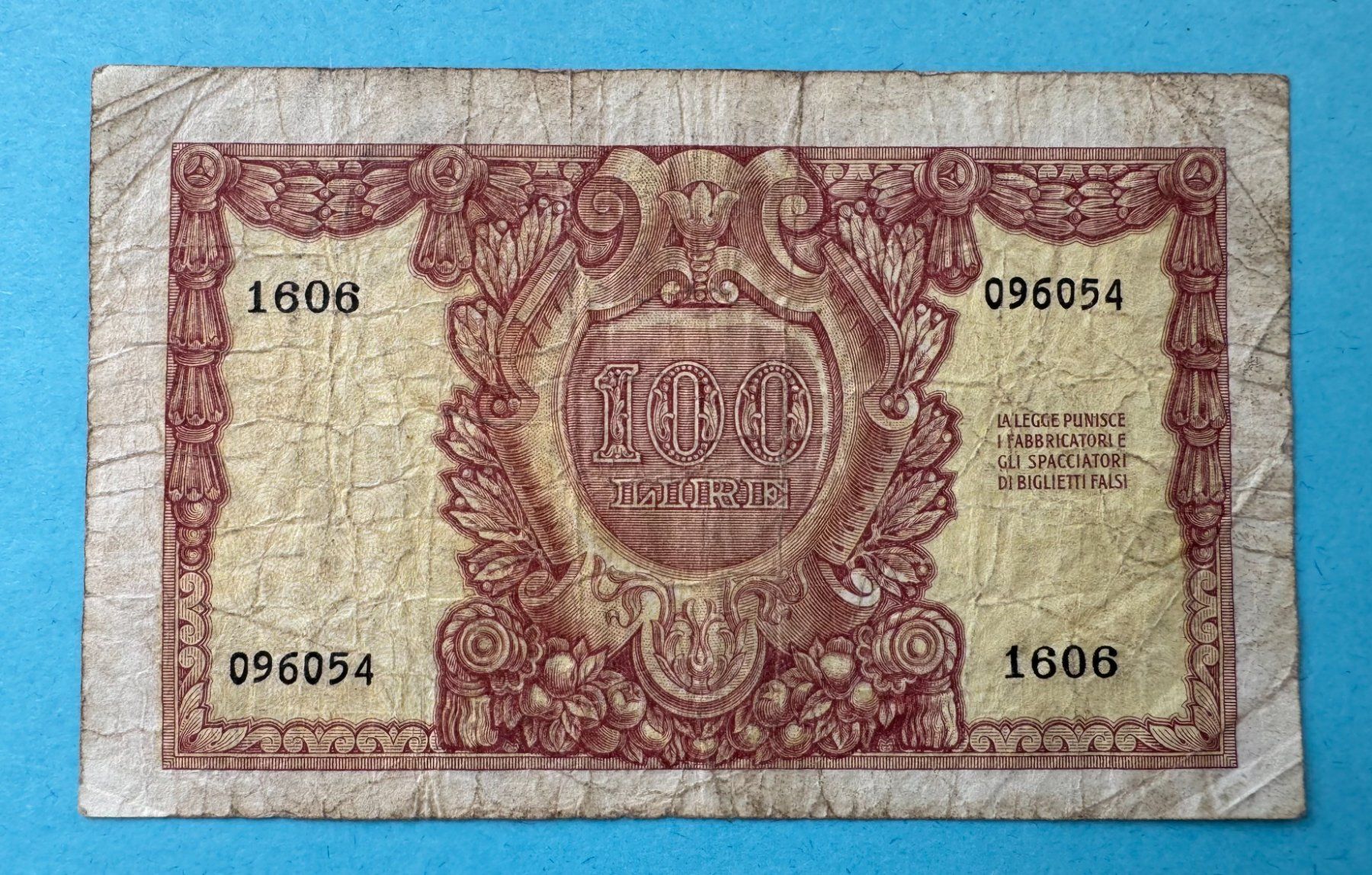Banconote: 100 Lire Elmata, BB+ – Usato da Unterägeri venduto da Patxaran_23 1