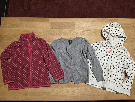 Fleecejacke, Strickjacke aus Wolle, Sweatjacke Gr. 104/110