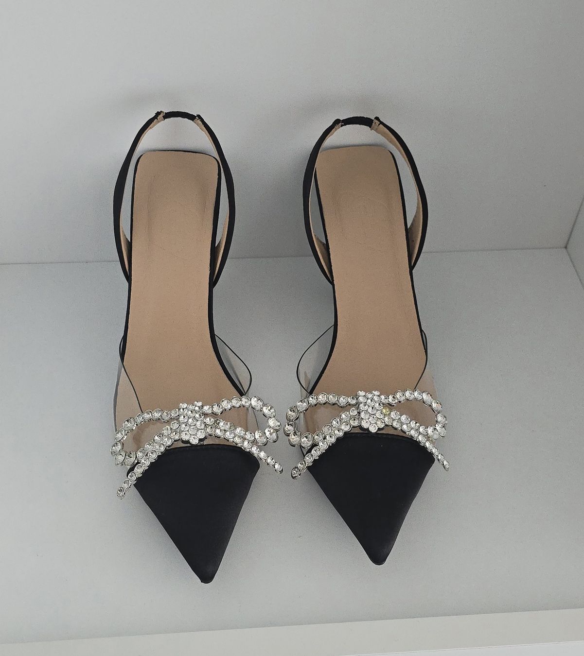 Scarpe da donna: Pumps schwarz mit Strasschleife Slingback Grösse 38 neu – Nuovo e nell'imballaggio originale da Luzern venduto da Kethi_kris1705