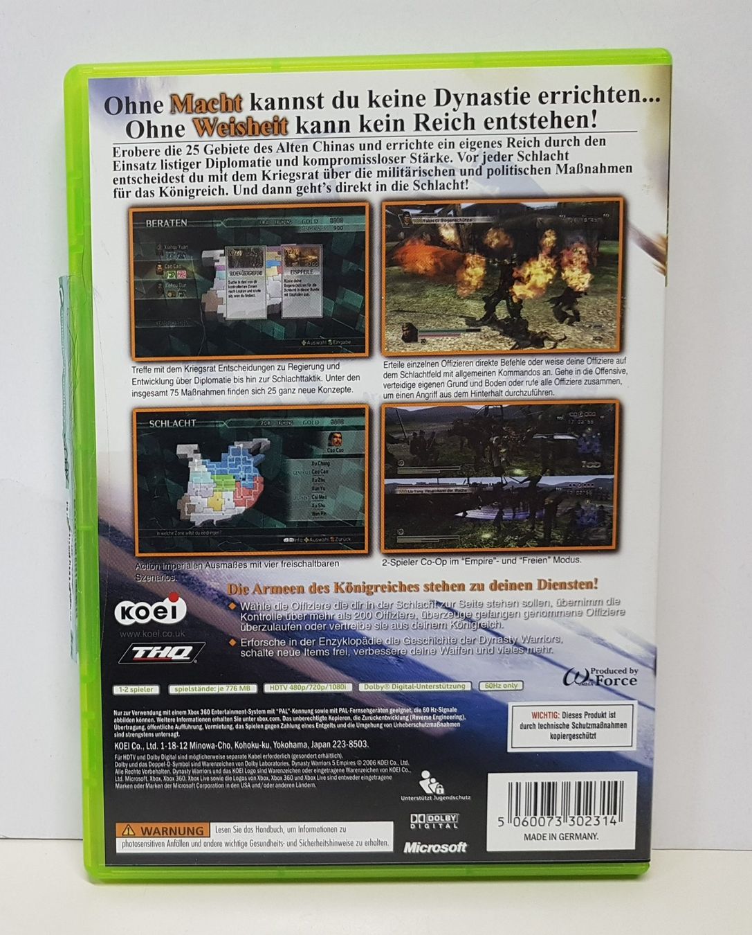 Microsoft Giochi: Dynasty Warriors 5 Empires  XB 360 – Usato da Schüpfheim venduto da Games_Spielkonsolen 2
