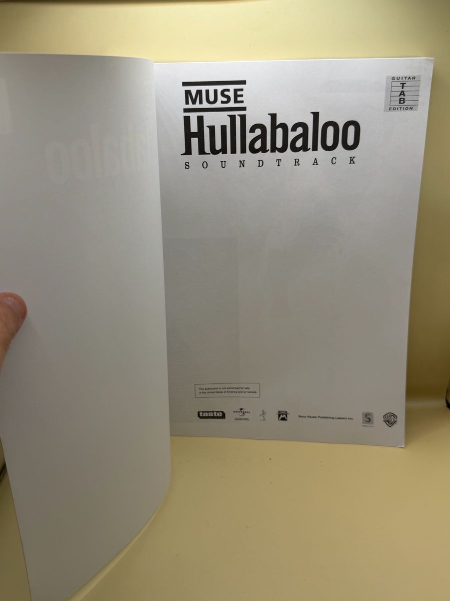 Libri: Muse Hullabaloo Guitar TAB Tablatures Partitions 2002 – Usato da Lausanne venduto da chi_rwy5 2