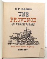 Ramuz. Une province qui n'en est pas une, ill. Géa Augsbourg
