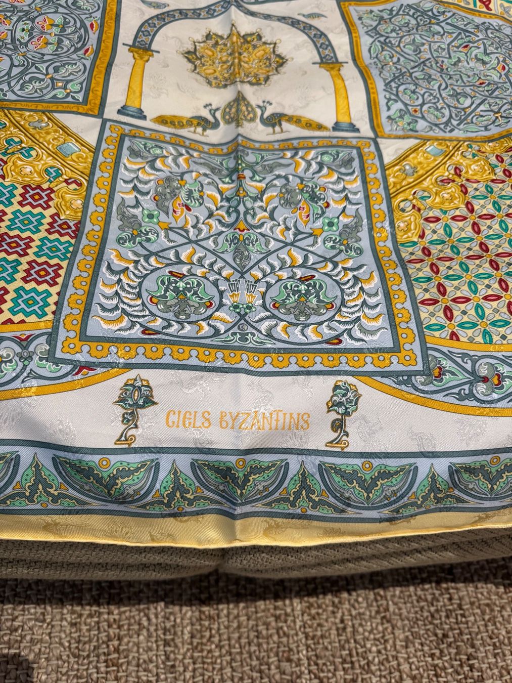 Hermès Foulard & Sciarpe: HERMES TUCH SEIDE 90, CIEL – Usato da Schwyz venduto da bofb 3