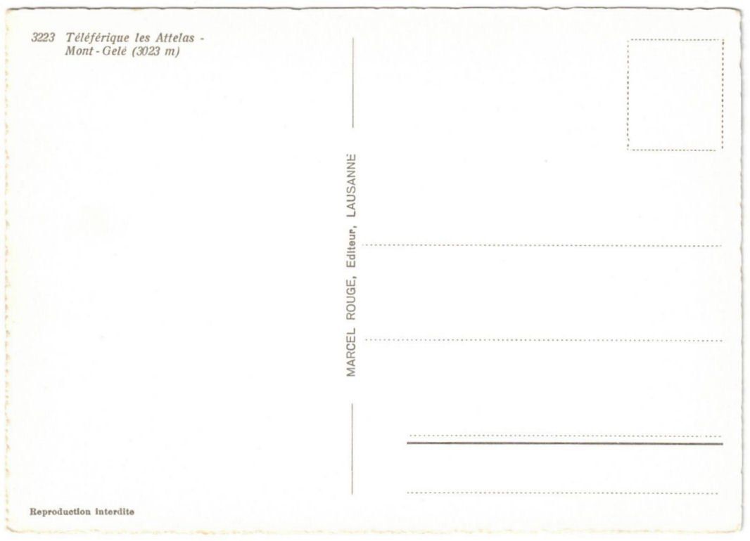 Cartoline postali: Verbier - Luftseilbahn Mont Gelé – Usato da Binningen venduto da Mountainrider 1
