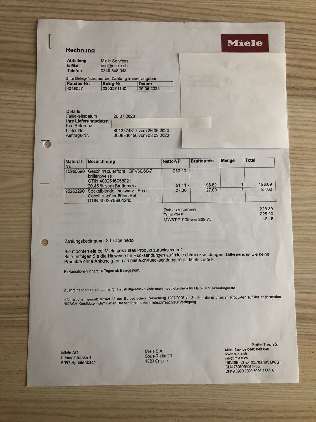 Miele Lavastoviglie: Geschirrspühler von Miele – Usato da Affoltern am Albis venduto da romylife 5