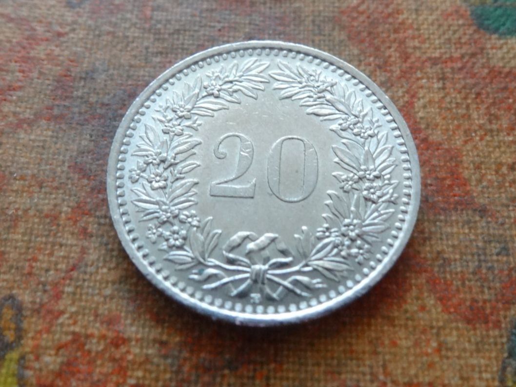 Alle Münzen: 20 Rp. 1989 – Gebraucht aus Romanel-sur-Lausanne von Swift13 1