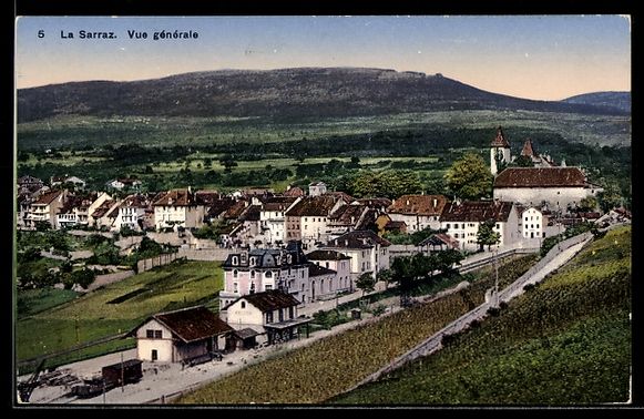 Cartes postales: AK La Sarraz, Vue générale – D'occasion à Berlin par bartko-reher