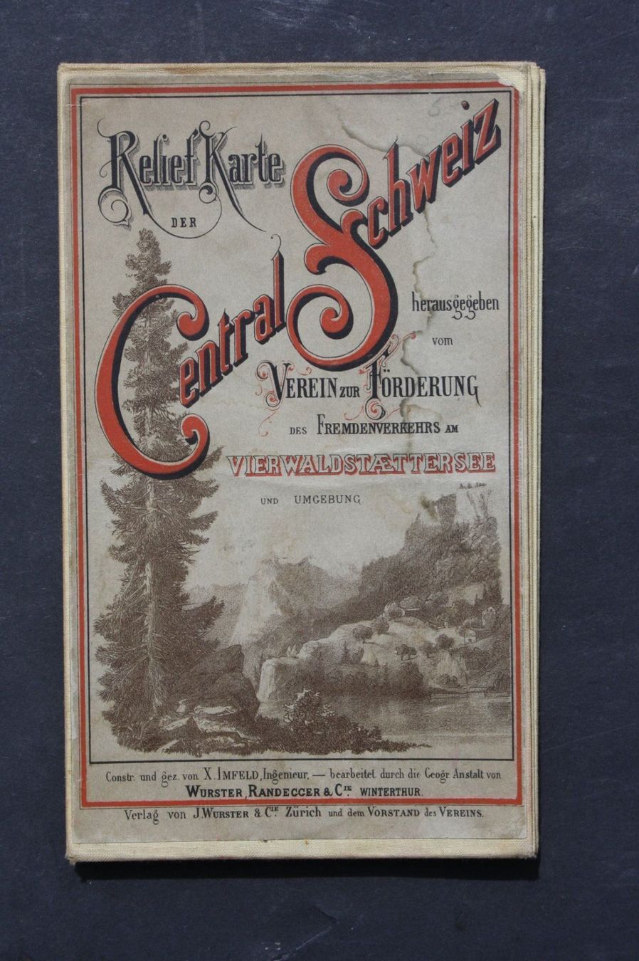 Cartine & Atlanti: RELIEF KARTE DER CENTRAL SCHWEIZ,1880 – Usato da Guensberg venduto da Herzaktion