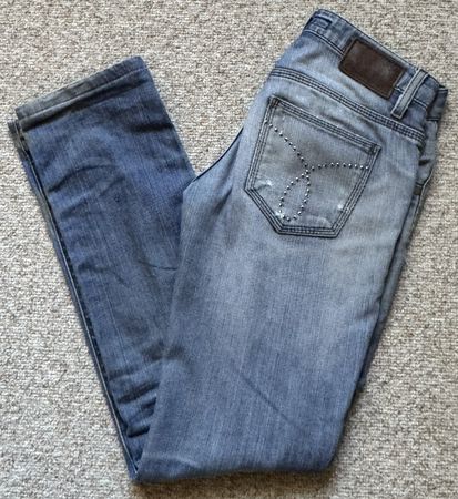 Calvin Klein Damen Jeans mit Nieten straight leg W25/W26