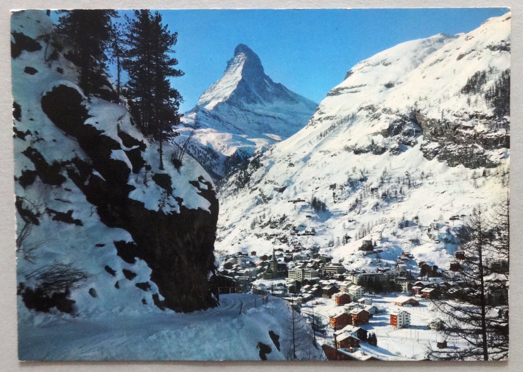 Cartoline postali: Zermatt (1620 m) mit Matterhorn – Difettoso da Fétigny venduto da Billy2miny