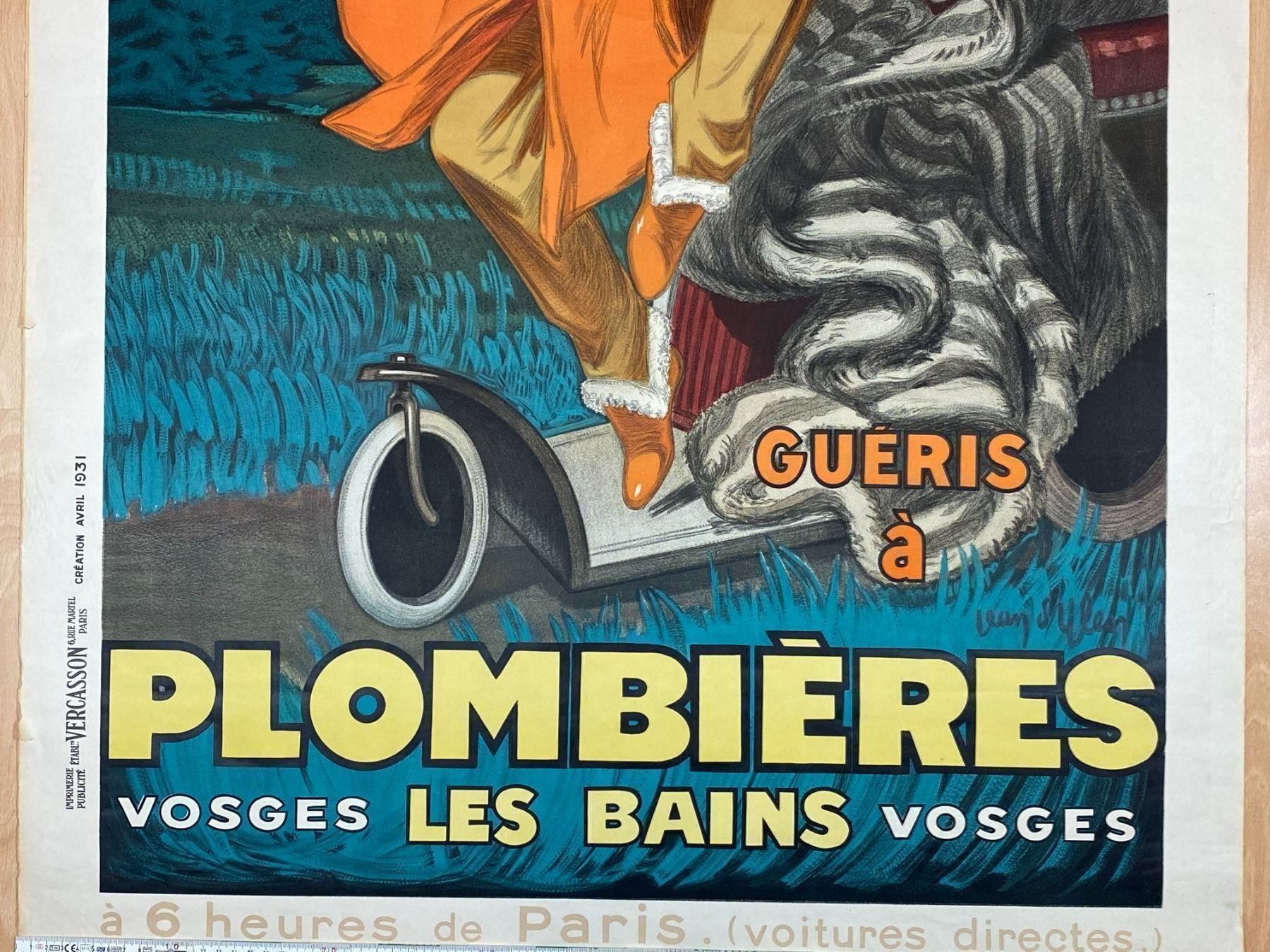 Poster & Bilder: Plakat 1931 Plombieres original antik – Gebraucht aus Vaduz von Unikate-Markt 5