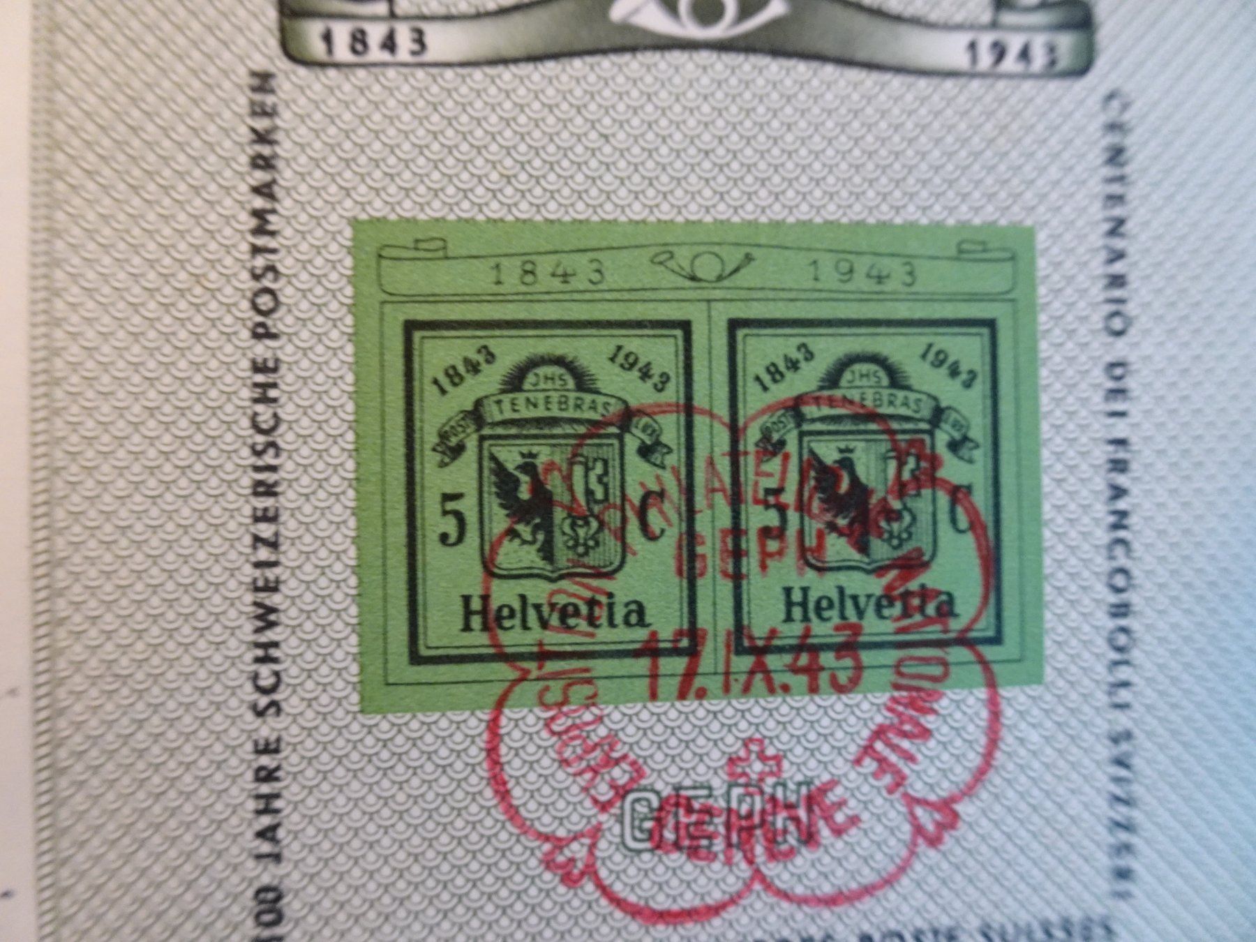 Alle Briefmarken: 17.IX.43 FDC GEPH Nationale Ausstellung – Gebraucht aus Eschenbach SG von eDaisy 2