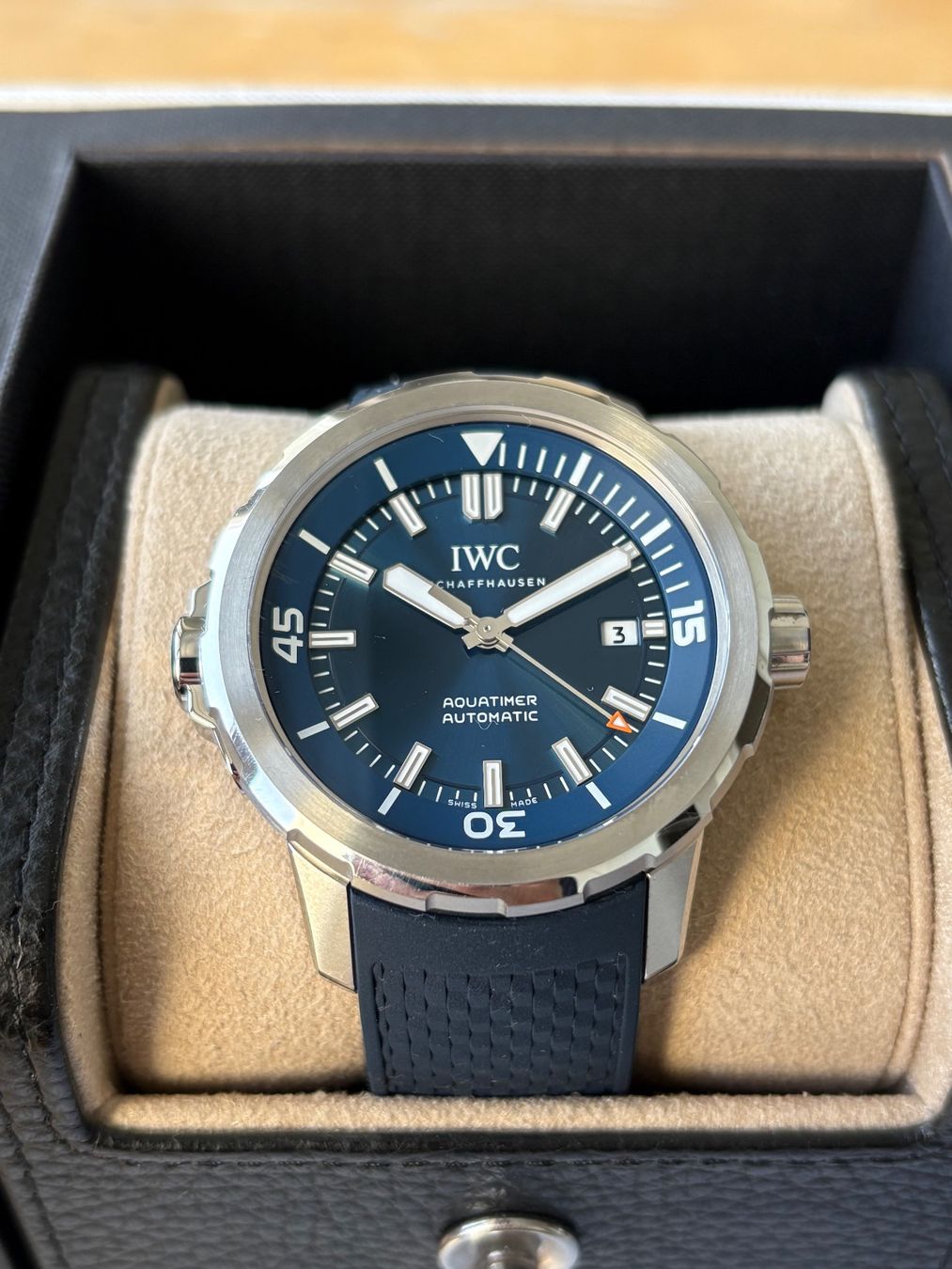 IWC Uhren: IWC Aquatimer Automatic Blue 42mm mit Garantie – Gebraucht aus Birsfelden von Mynos 4