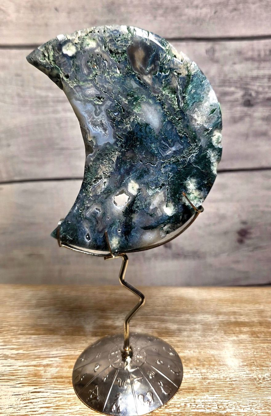 Minerali & Pietre curative: Moosachat Mond 220g – Nuovo e nell'imballaggio originale da Matzingen venduto da Shay_Crystalz 1