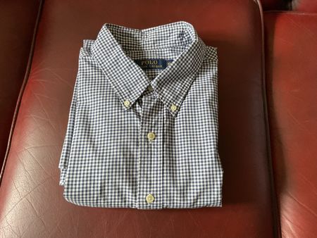 Herren Hemd Polo Ralph Lauren kariert blau Grösse XL