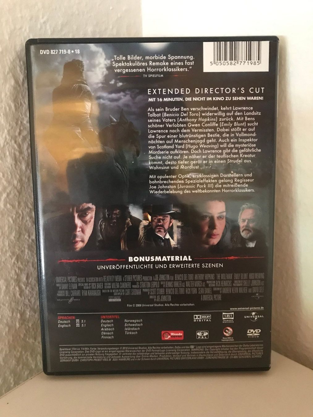 Tutti i DVDs: Wolfman - Extended Directors Cut – Usato da Tecknau venduto da Otacon0 1