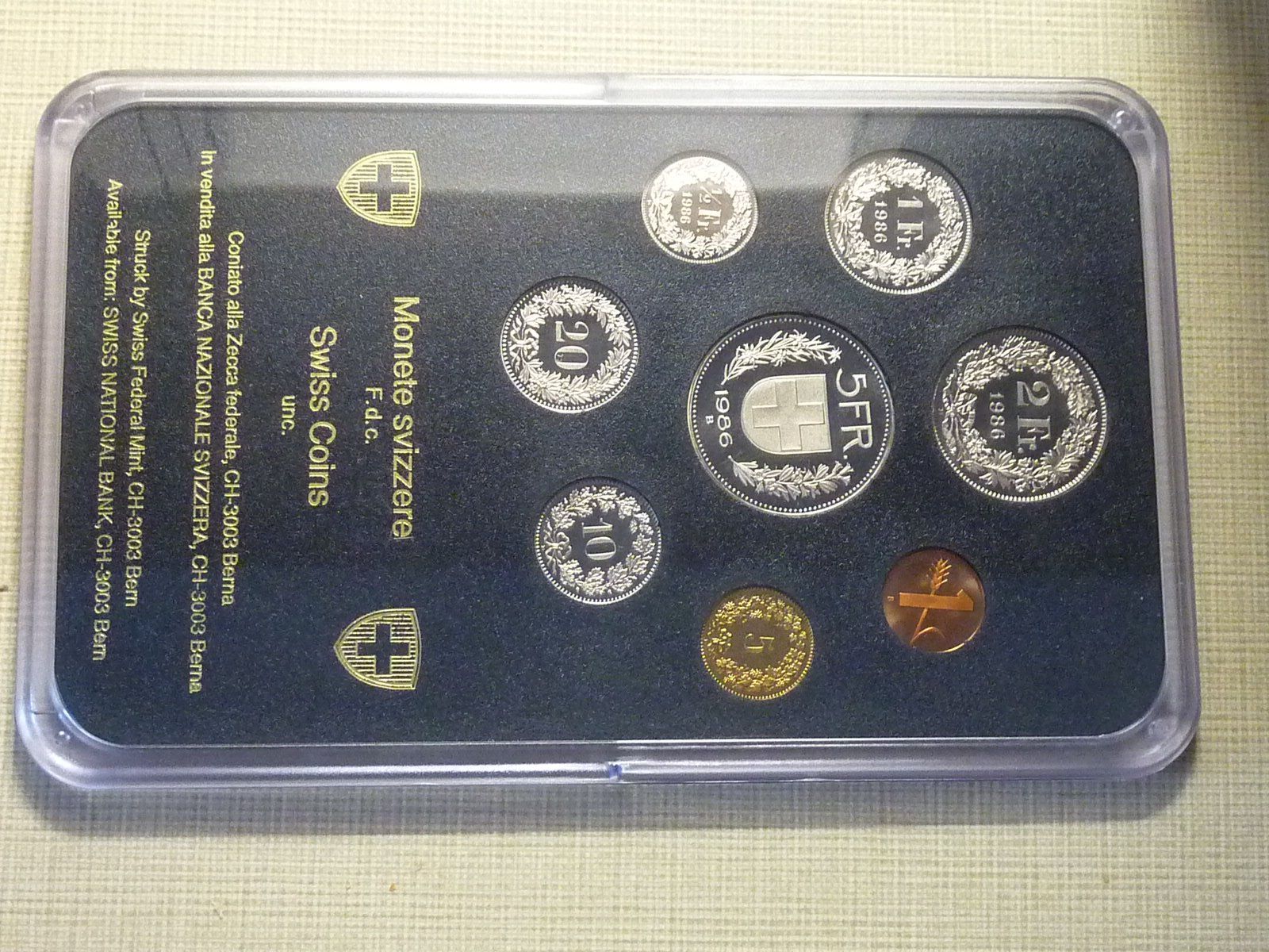 Alle Münzen: Schweizer Münzsatz 1986 Stempelglanz. – Neu und originalverpackt aus Seon von aee_7gpz 3