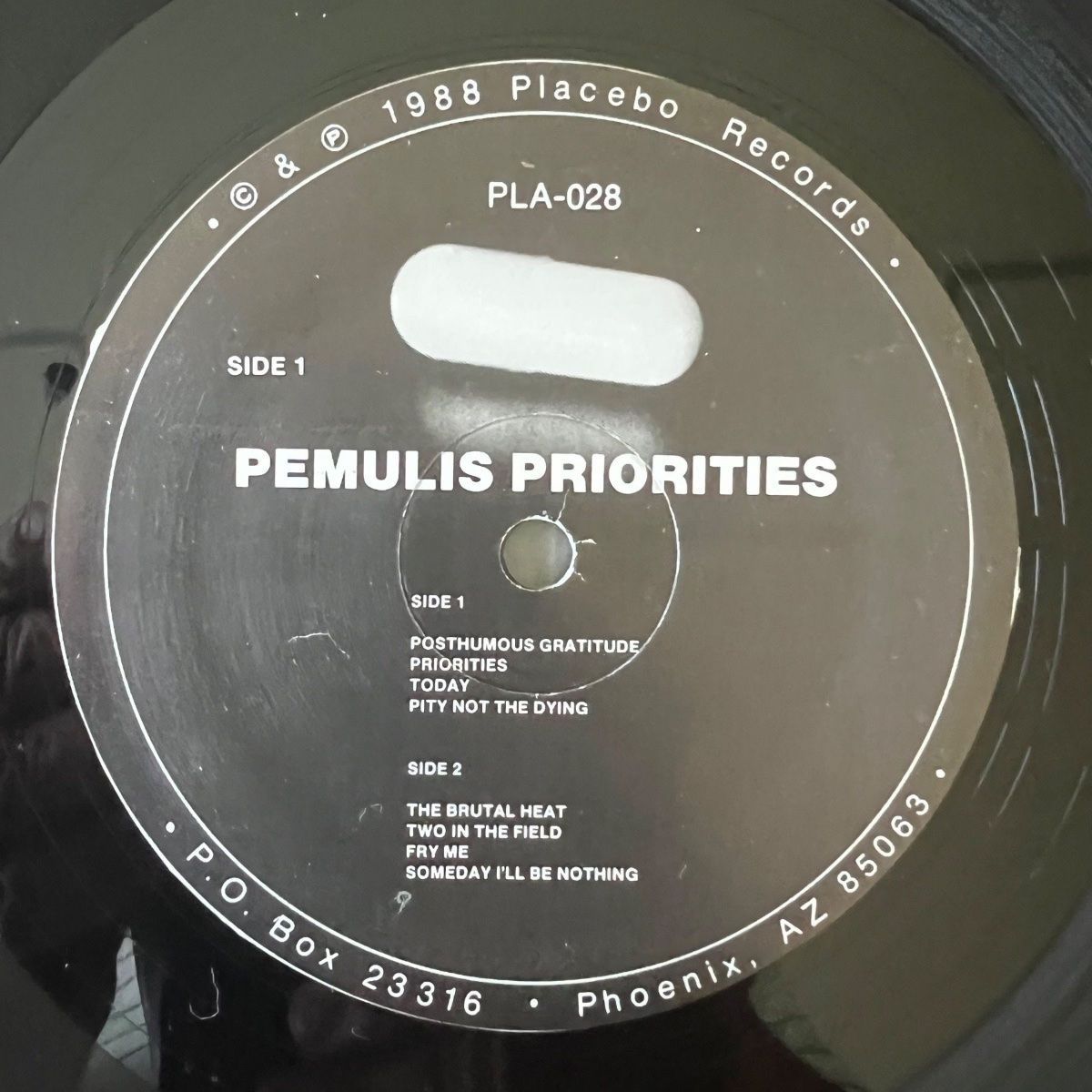 Schallplatten: Pemulis - Priorities / 1. US-Press. 1988 - TOP – Gebraucht aus Gais von soundcave57 2
