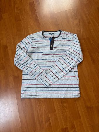 Pijama Oberteil Jockey S eher M Grau gestreift