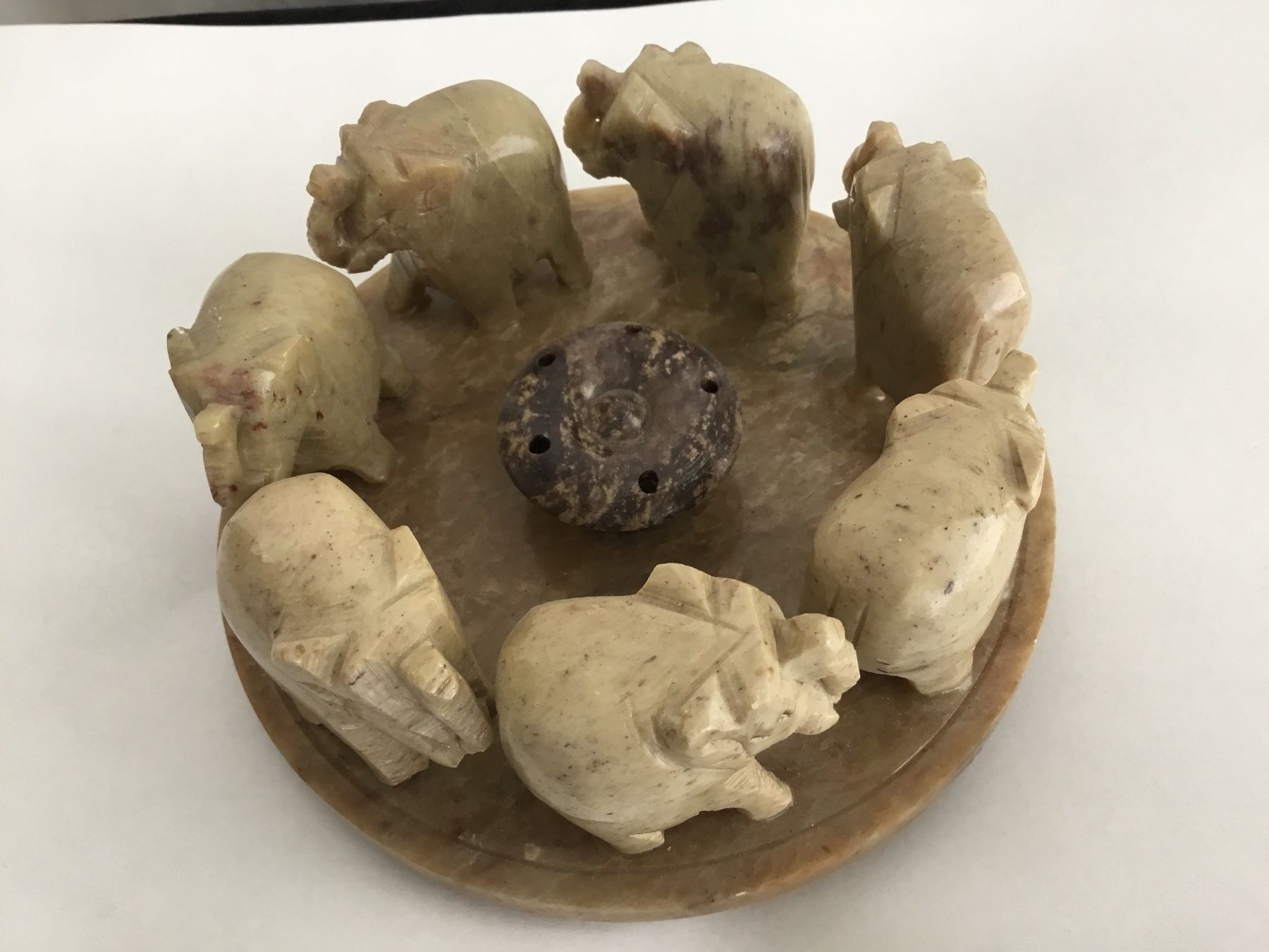 Minerali & Pietre curative: Räucherstäbchen Halter Speckstein Elefante – Nuovo e nell'imballaggio originale da Doppleschwand venduto da Fortuna5859 1