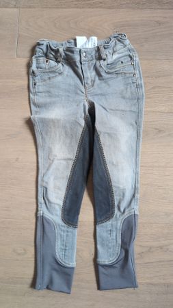 Reithose Equilibre Denim Jeans  grau Grösse 140