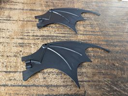 lego 51342 lot de 2 pièces Black Dragon Wing 19 x 11 with