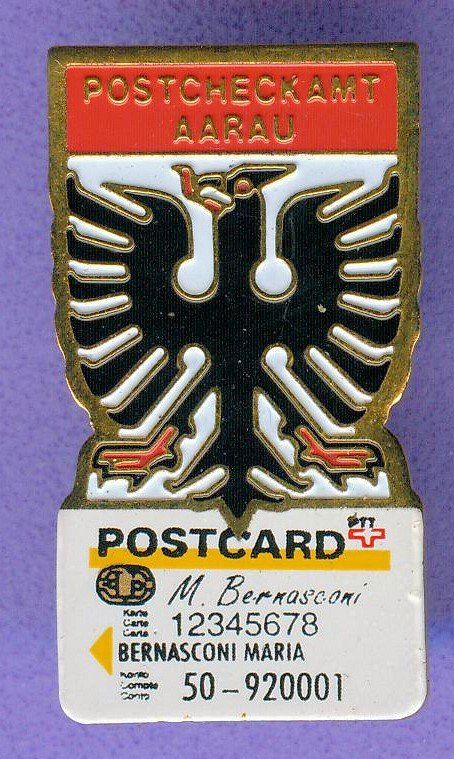 Plaketten & Abzeichen: PTT   POSTCHECKAMT  AARAU – Gebraucht aus Winterthur von Sammleroase