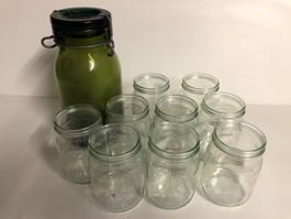 Einmachgläser Bülacher und Toni Joghurt Glas