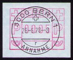 ATM 2_ ET-Vollstempel 26.6.1978 von 3000 BERN 1_KW 50.00 !