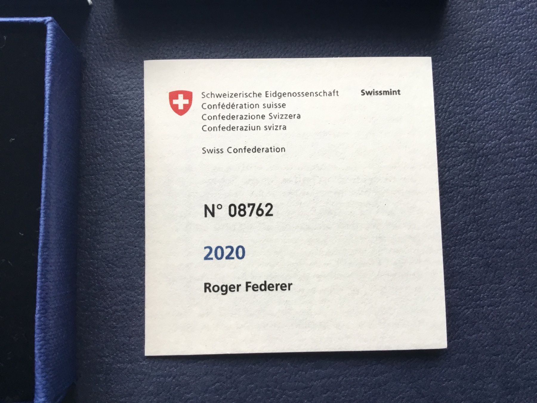 Tutti le monete: 20 Franken Silbermünze R.Federer 2020 PP – Nuovo e nell'imballaggio originale da St. Margrethen SG venduto da alfapeugeot10 5