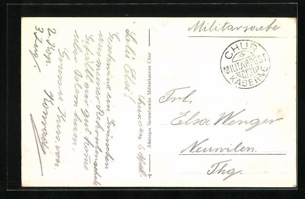 Cartoline postali: AK Chur, Kaserne mit Montalin – Usato da Berlin venduto da bartko-reher 1
