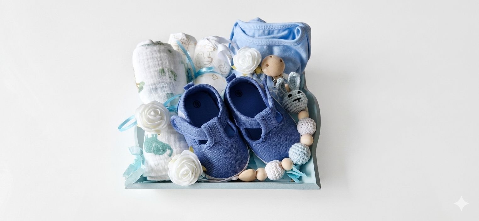 Giocattoli: Babygeschenkset in Blau – Nuovo e nell'imballaggio originale da Schönenwerd venduto da CELINA2400