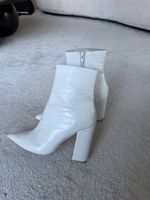 White Ankle Boots, Size 36