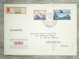 TR82 Enveloppe + Timbre Suisse 1947